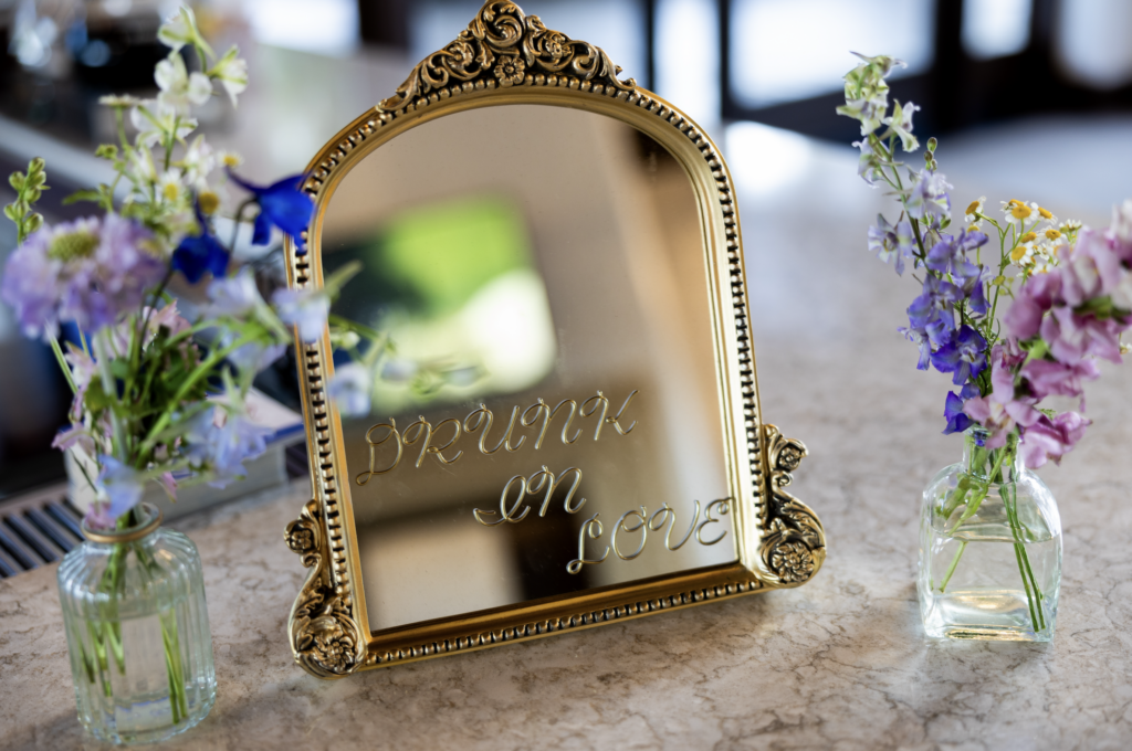 Cocktail hour sign San Diego wedding